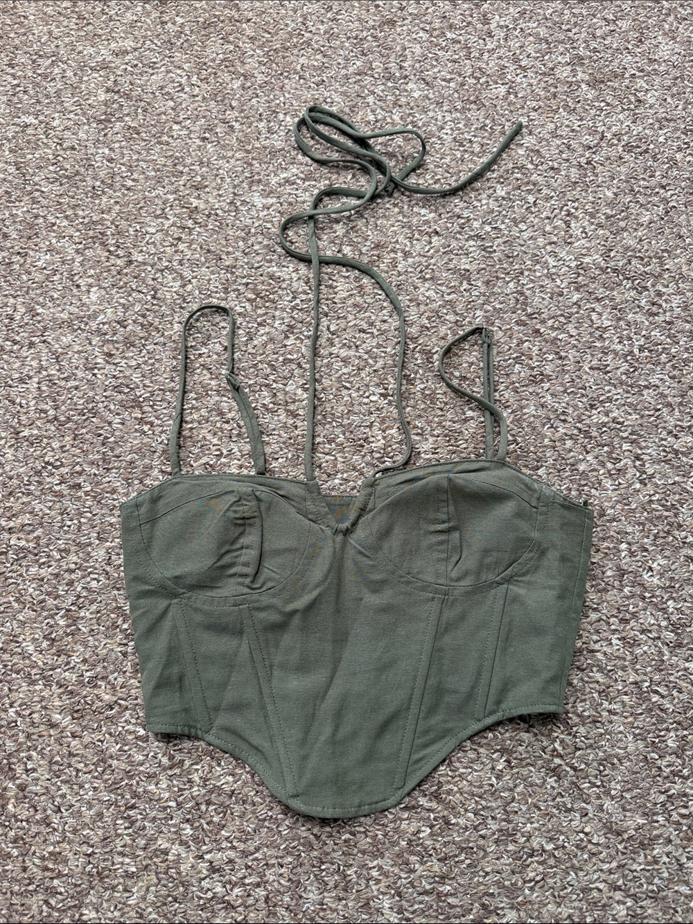 Edit by Nine Green Corset-Style Bustier Top